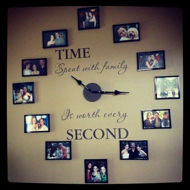 Clock and Picture Frame Gallery Matching Love Set Family Treasure Frames & Clock 