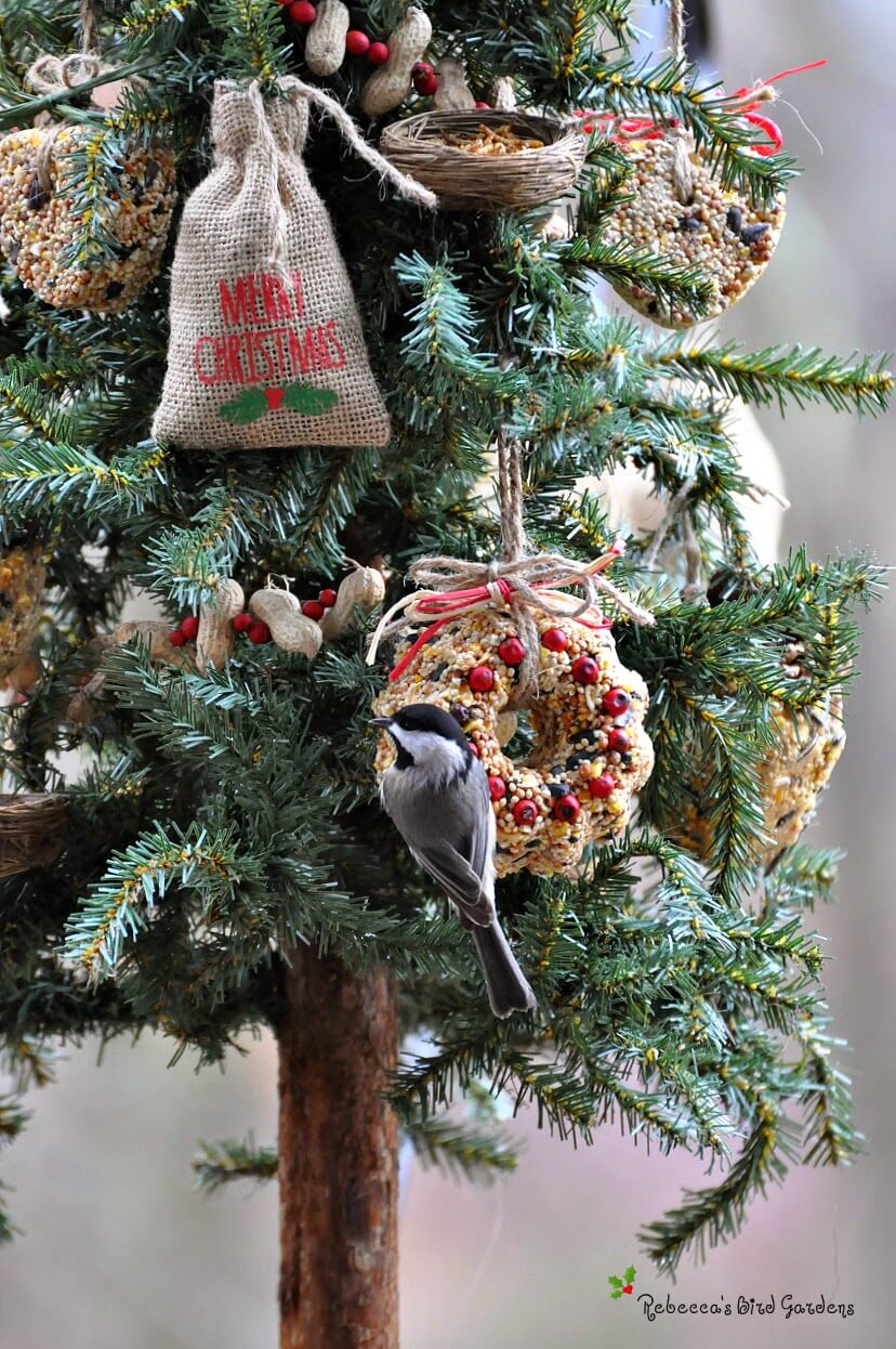 Natural Bird Seed Ornament Tree