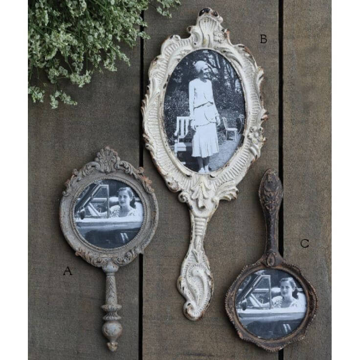 Antique Hand Mirrors Make Gorgeous Frames