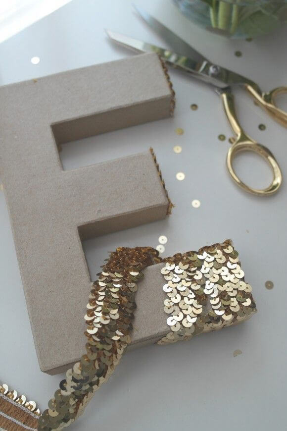 Easy and Glamorous Sequin Letters