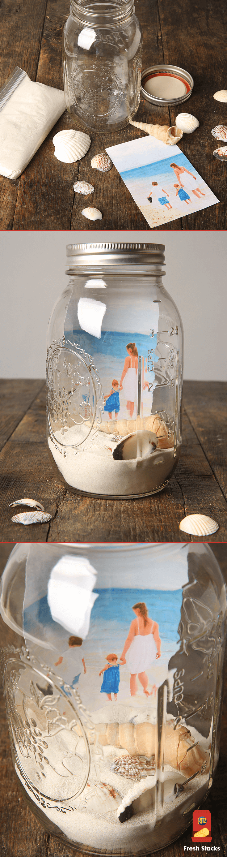 Create a Mason Jar Seascape