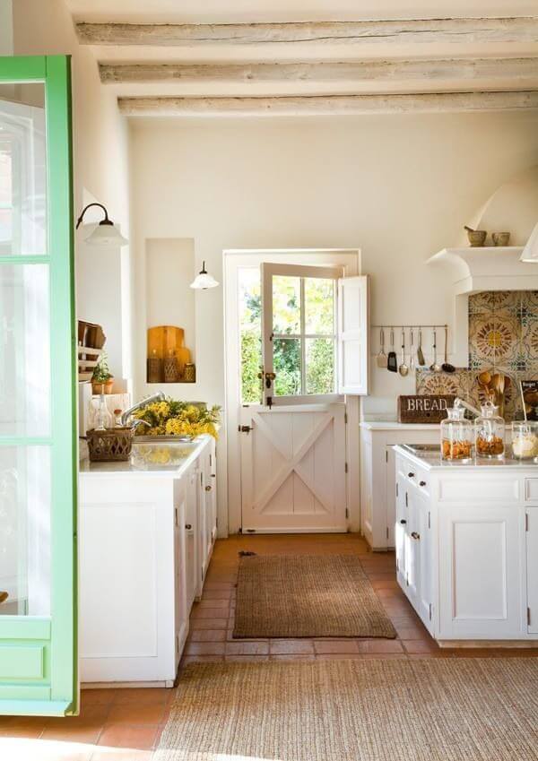 Dutch Door Leading to Kitchen Garden