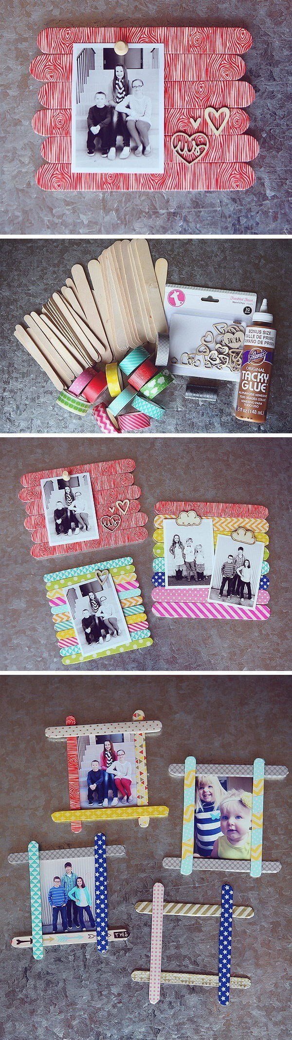 DIY Funky Frames With Popsicle Sticks