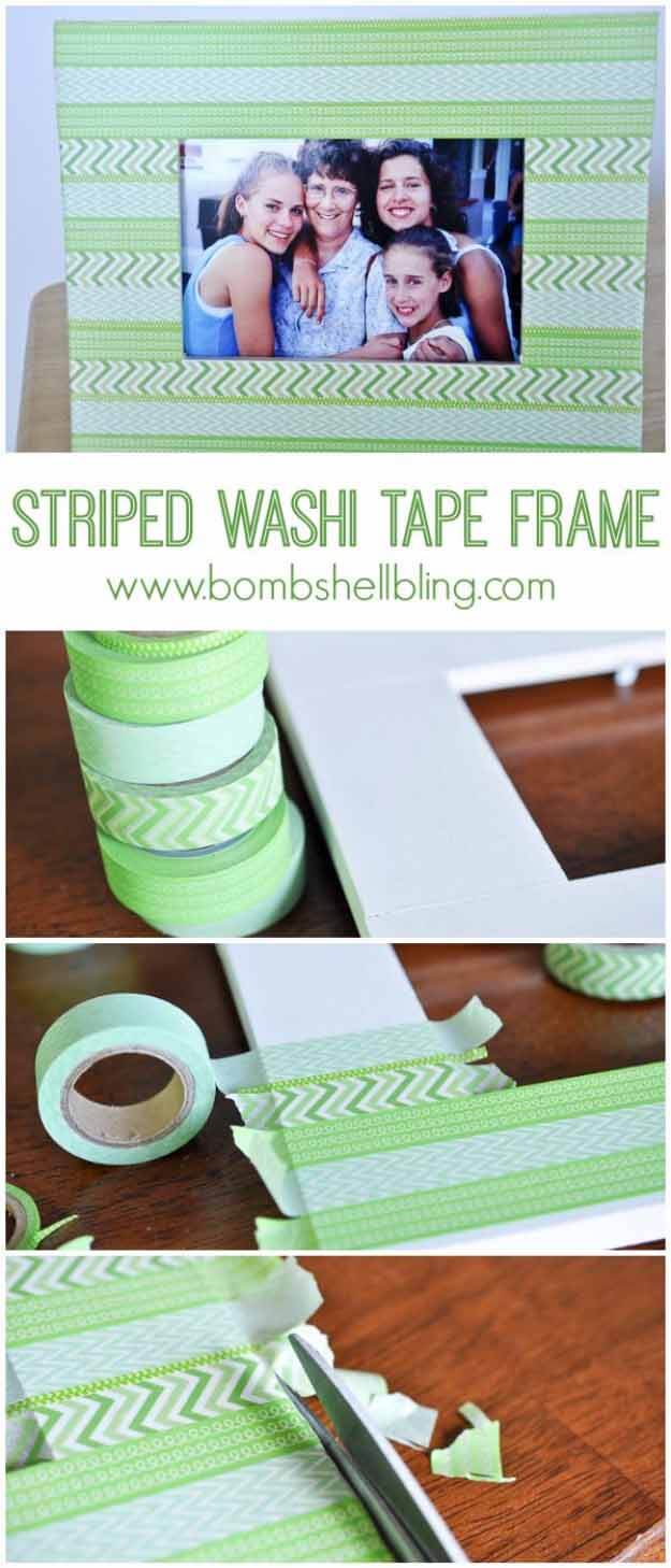 Washi Tape Makes an Old Frame New