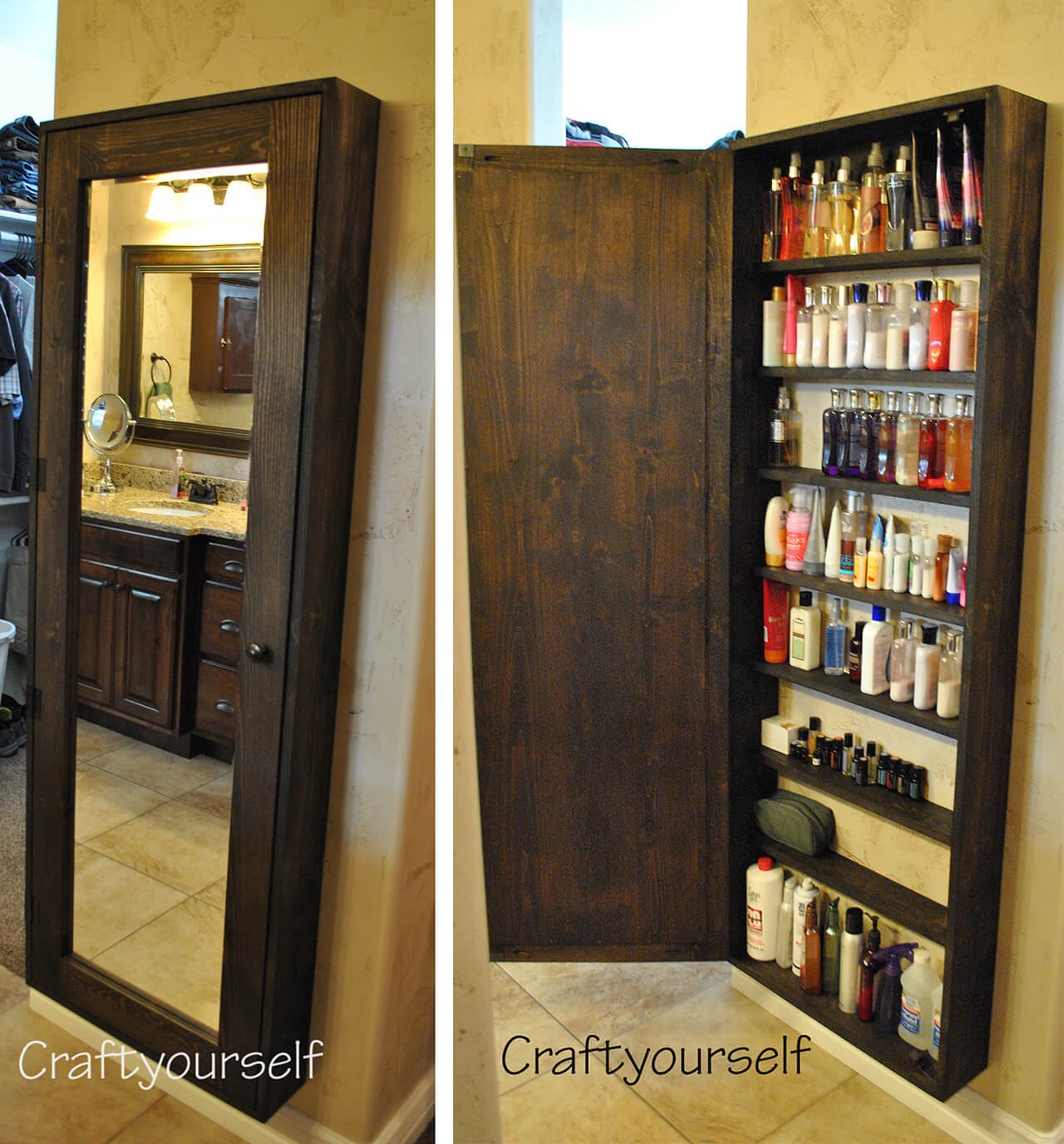 Install a Full-Length Mirror with Hidden Shelving