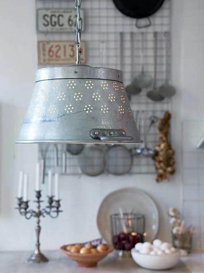 Perforated Milk Pail Pendant Lamp