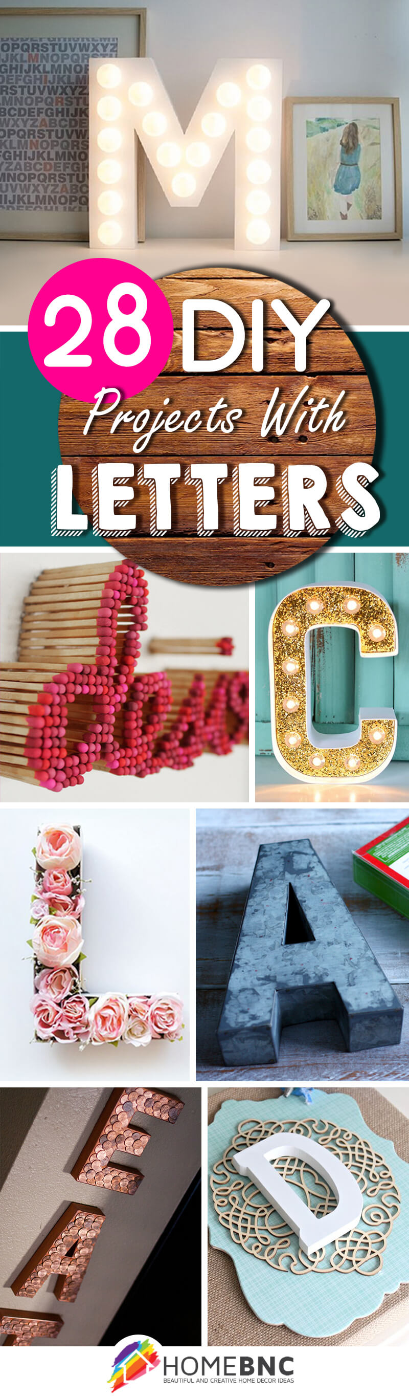 28 Best DIY Projects with Letters (Ideas and Designs) for 2021