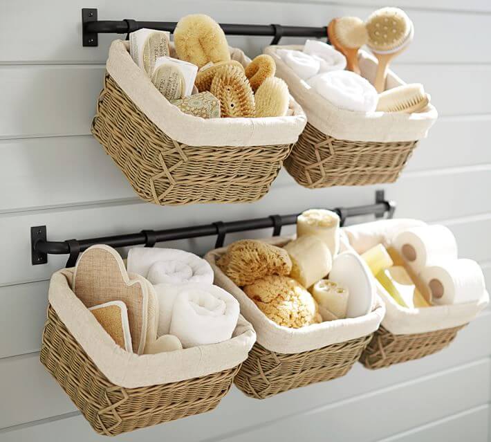 67 Small Bathroom Storage Ideas from Shelves to Baskets