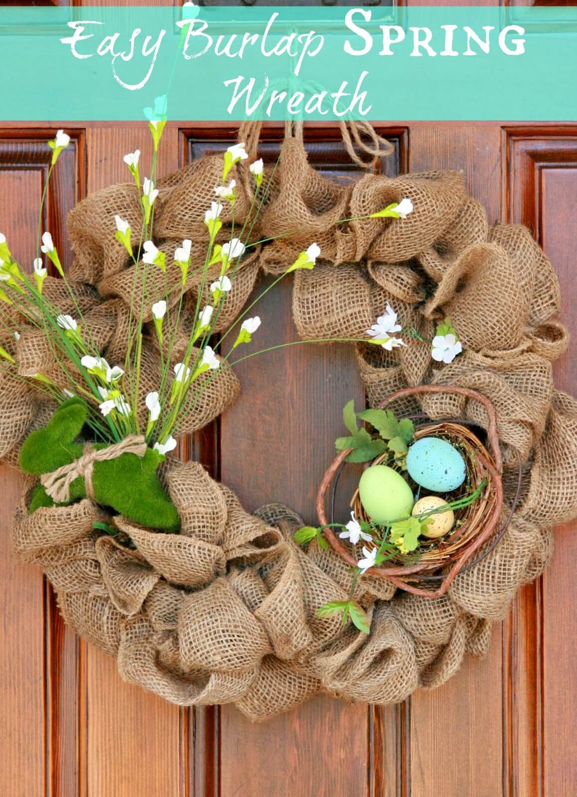 Rustic Burlap Wreath for Sprin