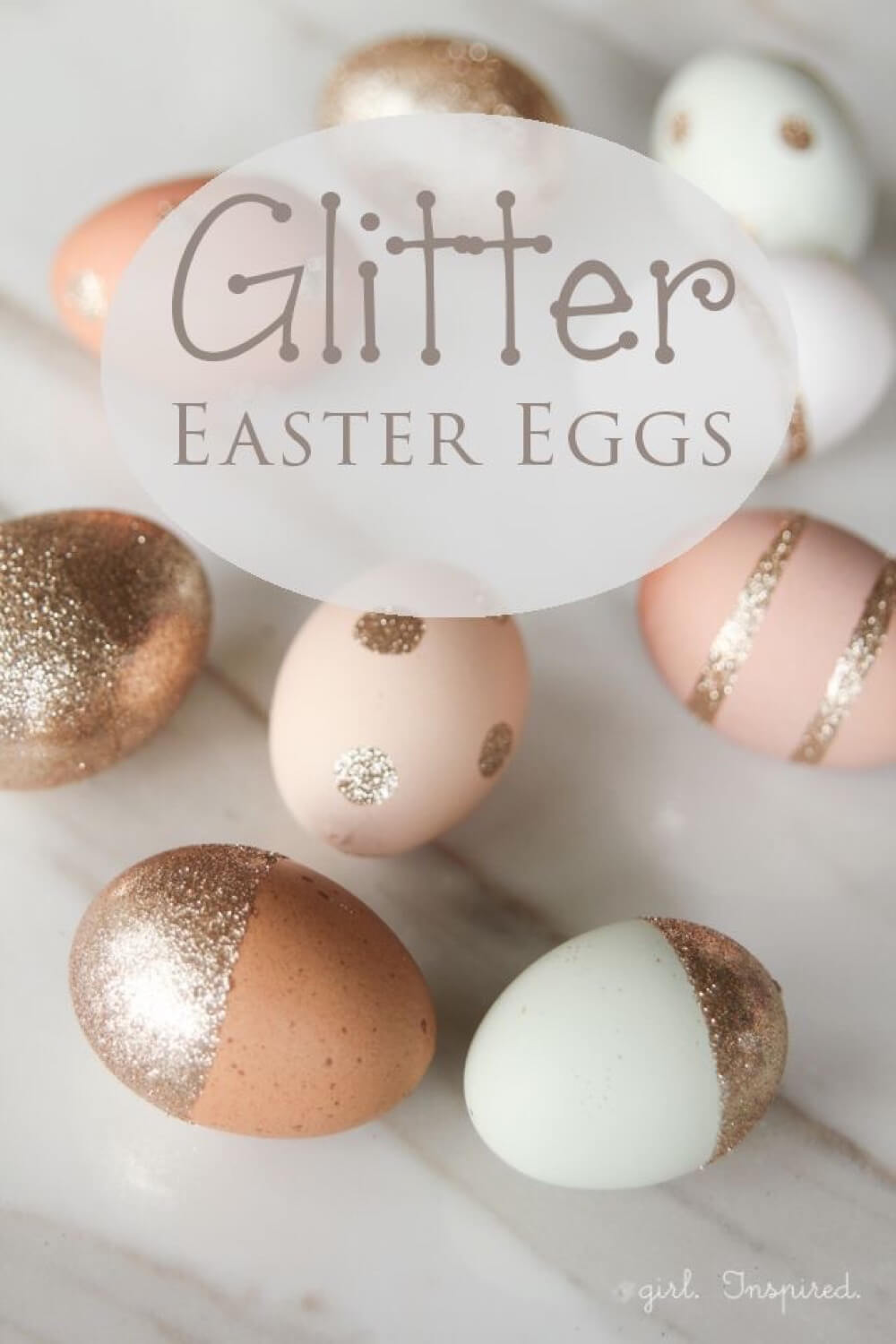 Easy DIY Glitter Easter Eggs