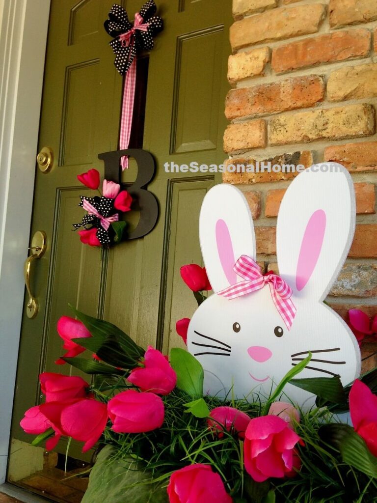 23 Best Easter Porch Decor Ideas And Designs For 2024   06 Easter Porch Decor Ideas Homebnc 768x1024 