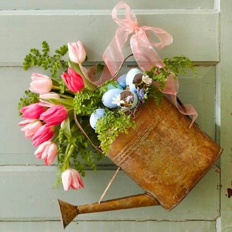 Create a Watering Can Spring Decoration