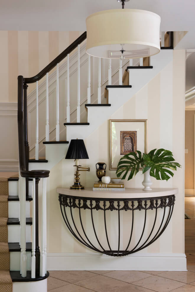 Antiquated Italian Marble Top Entry Table