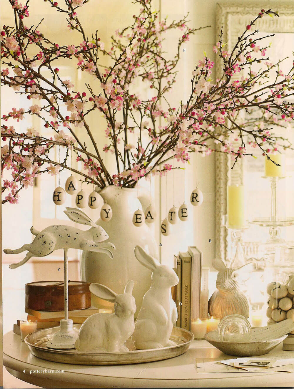Classic Spring Blossom Bunny Display