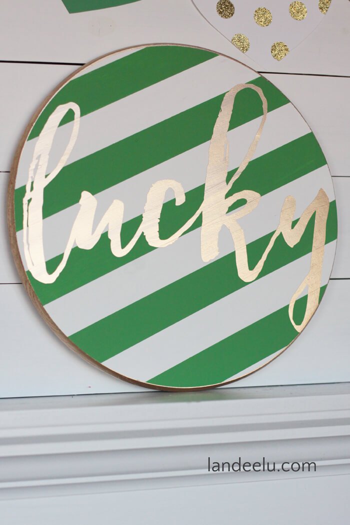 Lucky Green and Gold DIY Art