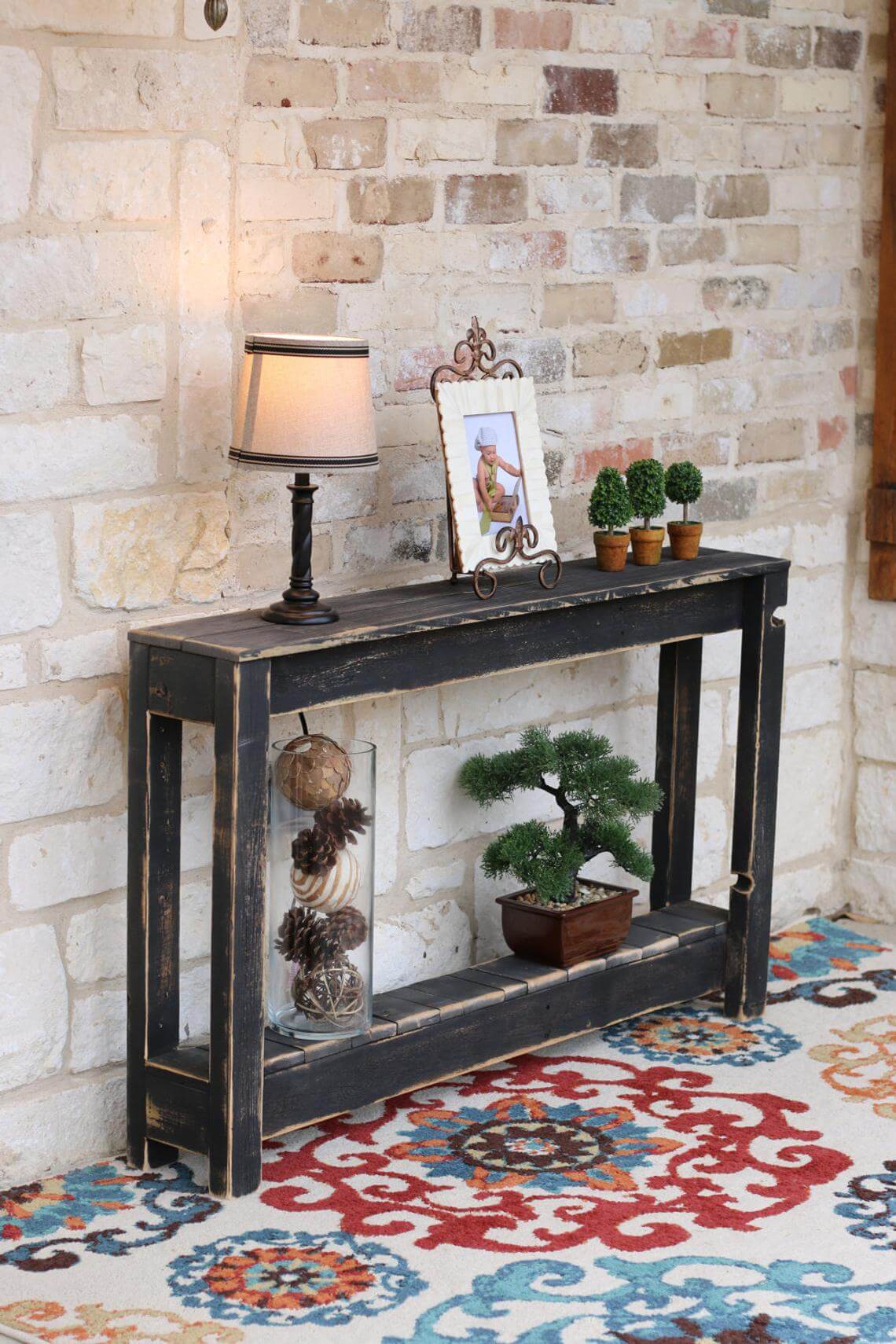 Rustic And Weathered Entry Console Table — Homebnc