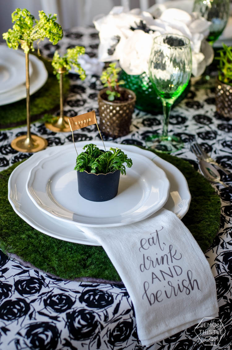 Eat Drink and Be Irish Table Setting