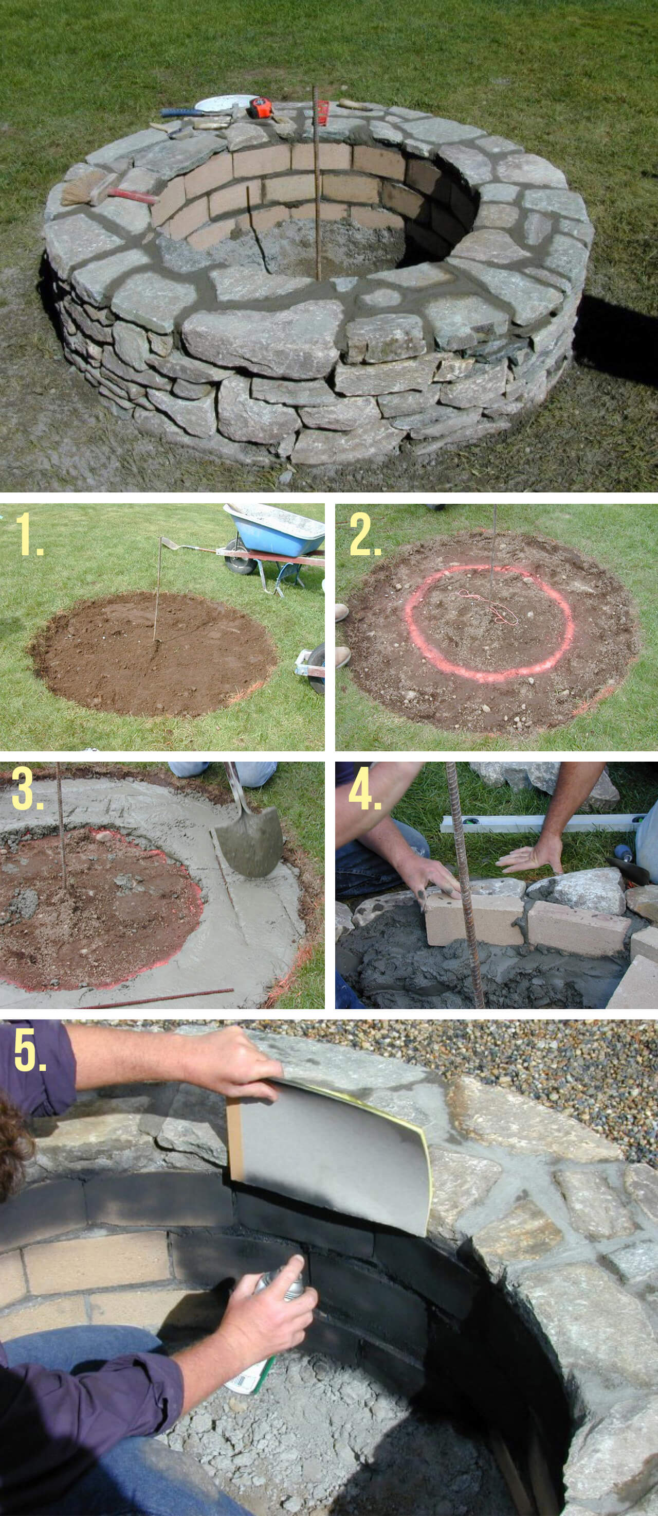 Easy DIY Round Stone Firepit