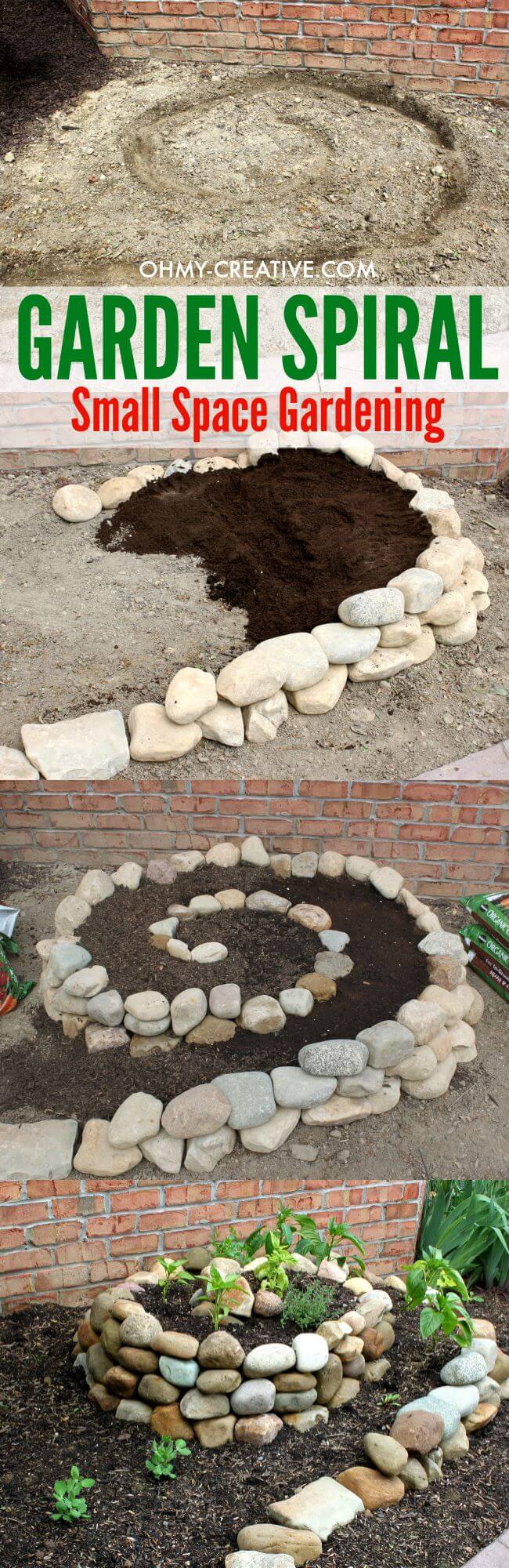 Stone Spiral Garden for Small Spaces