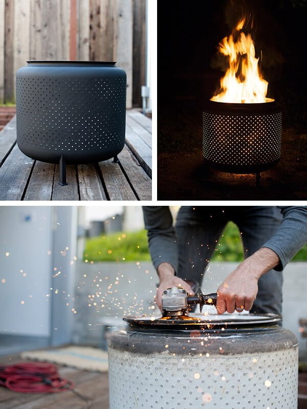 Repurposed Washing Machine Drum Firepit Homebnc