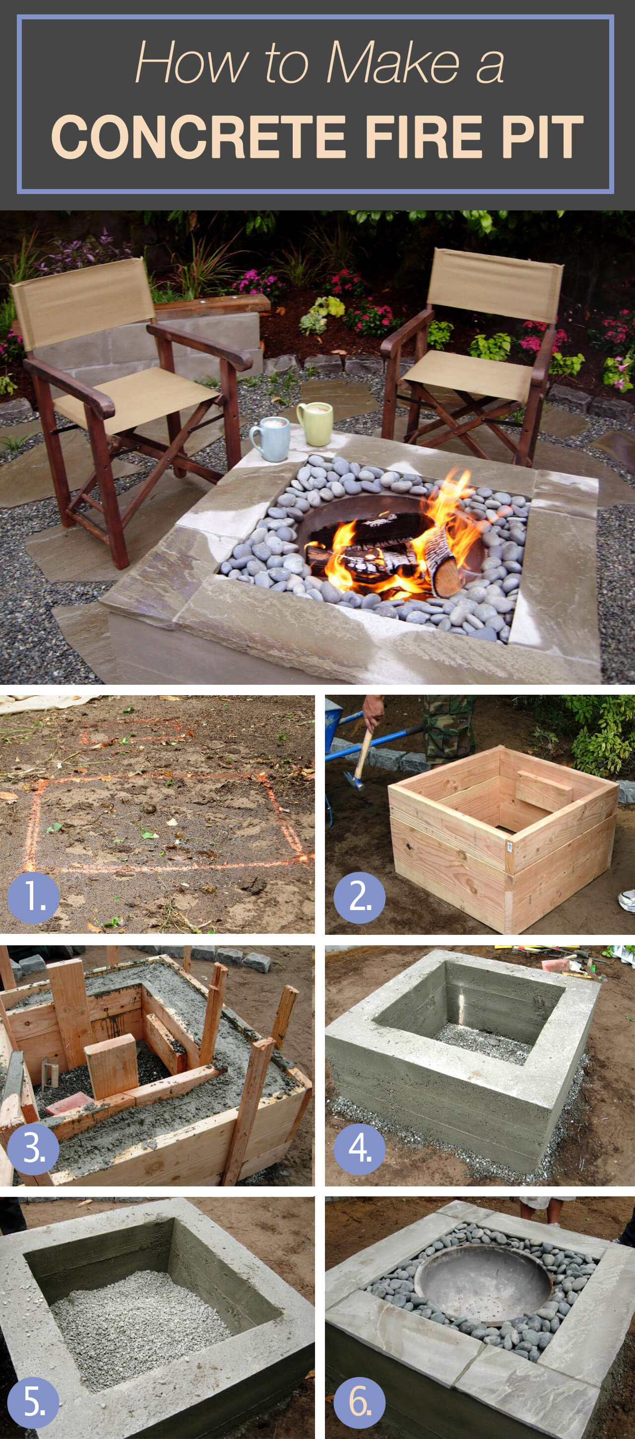 Easy DIY Concrete Firepit Tutorial