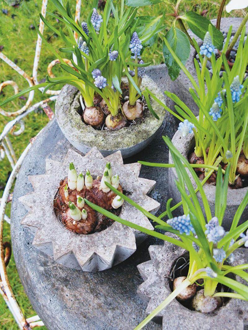 Stone Pot Planter Garden Display