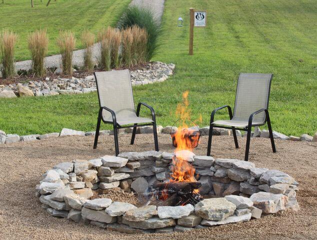 Super Easy Stacked Stone Firepit