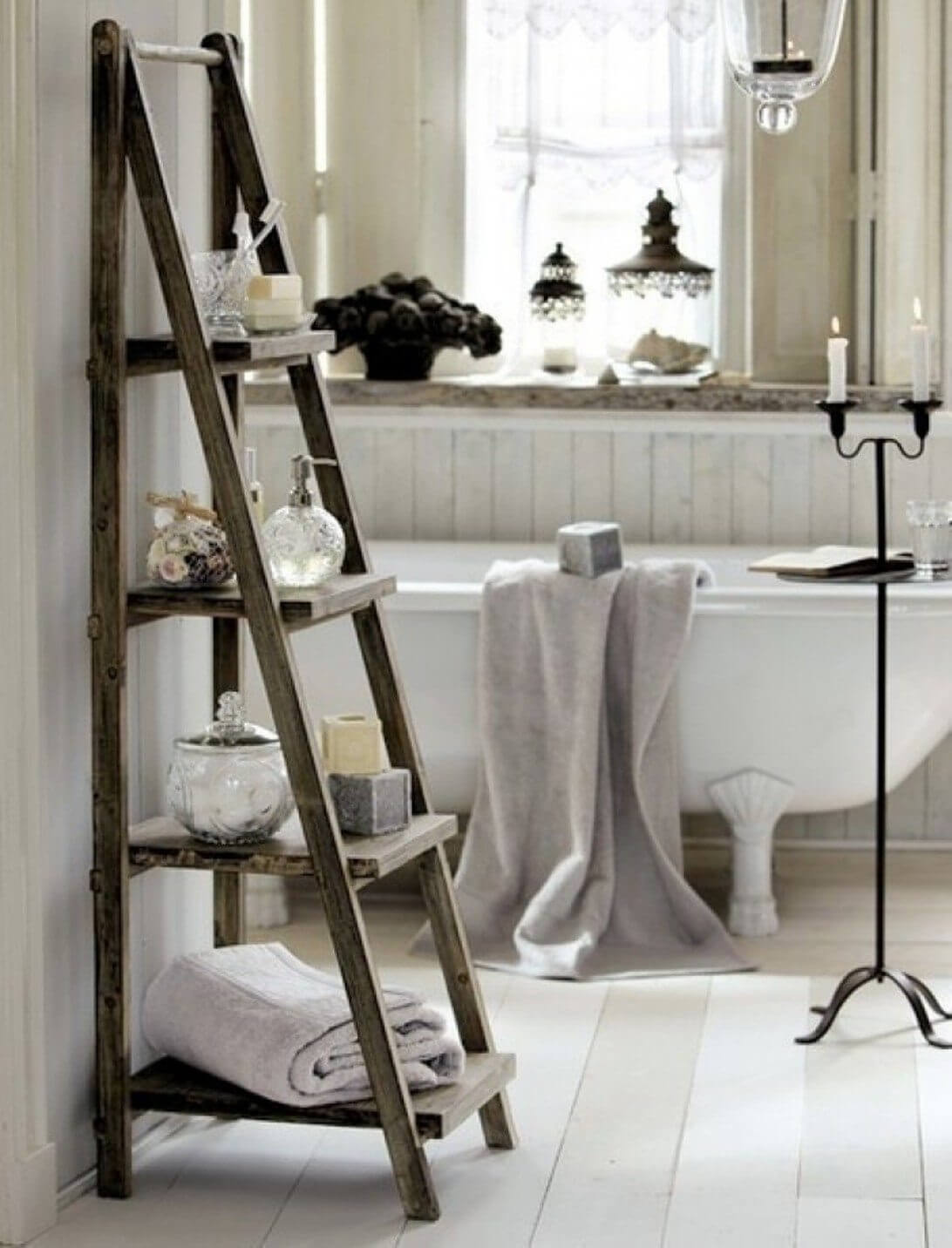 Ladder Display and Bathroom Organizer