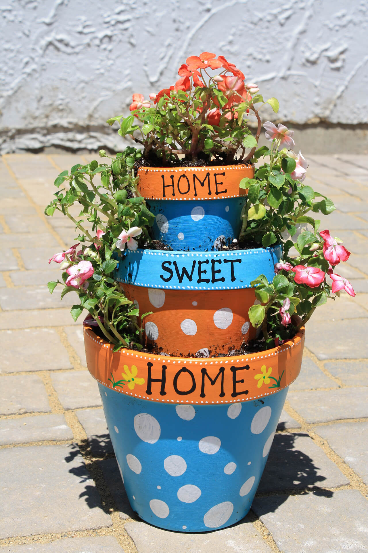 Home Sweet Home Tiered Flower Pot Planter