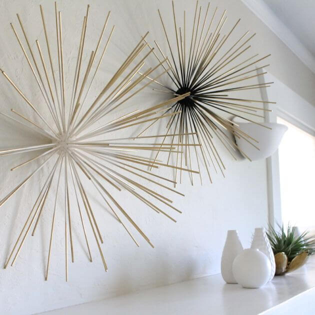 DIY Bamboo Skewer Wall Decor