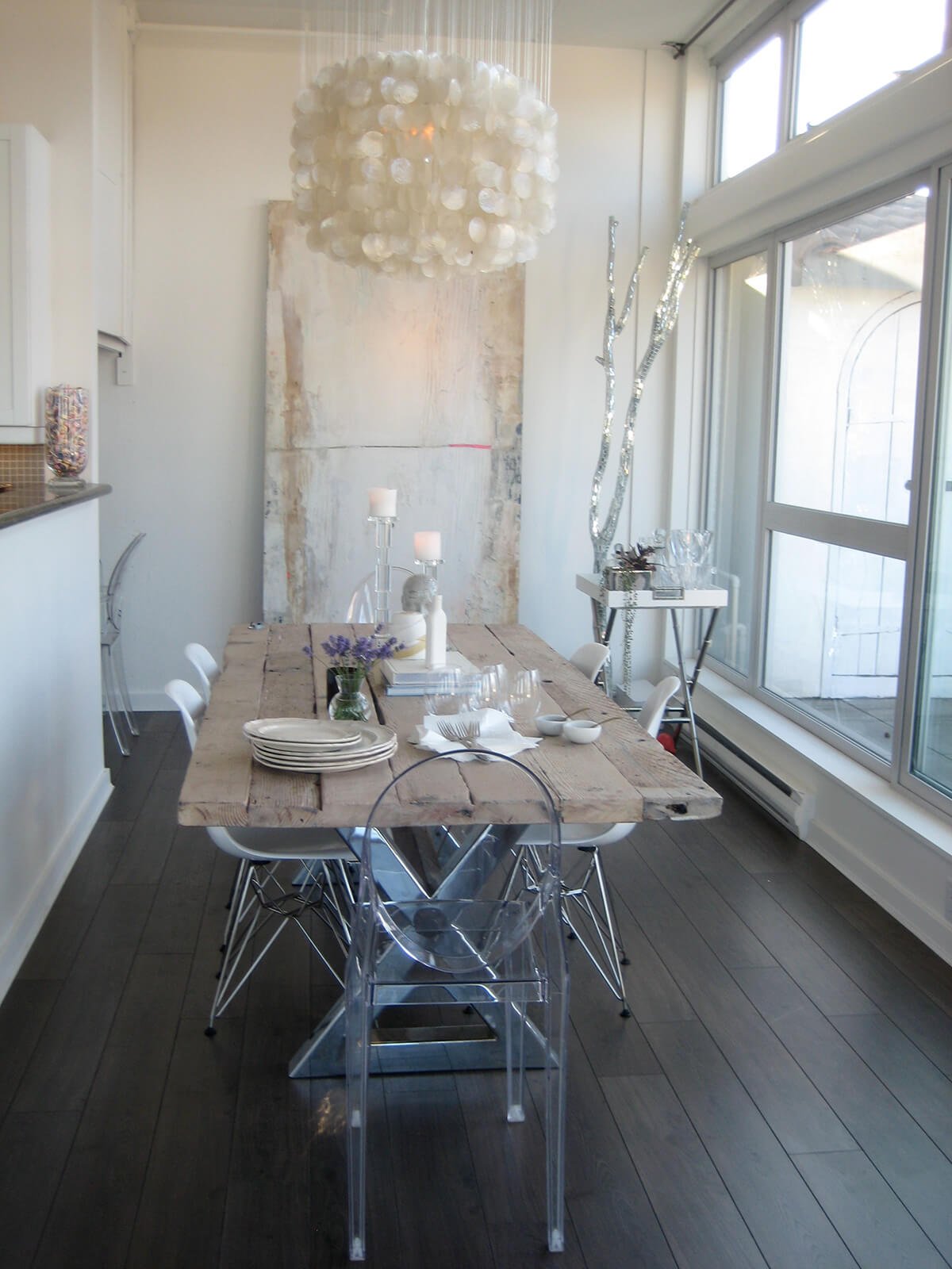 Minimalist Kitchen Decorated With A Wooden Accent a minimalist design with rustic accents