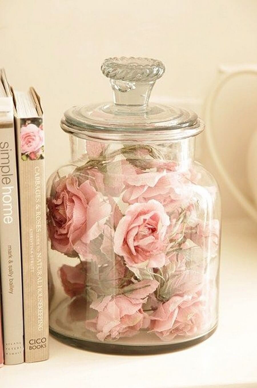 Easy DIY Faux Flower Jar Decoration