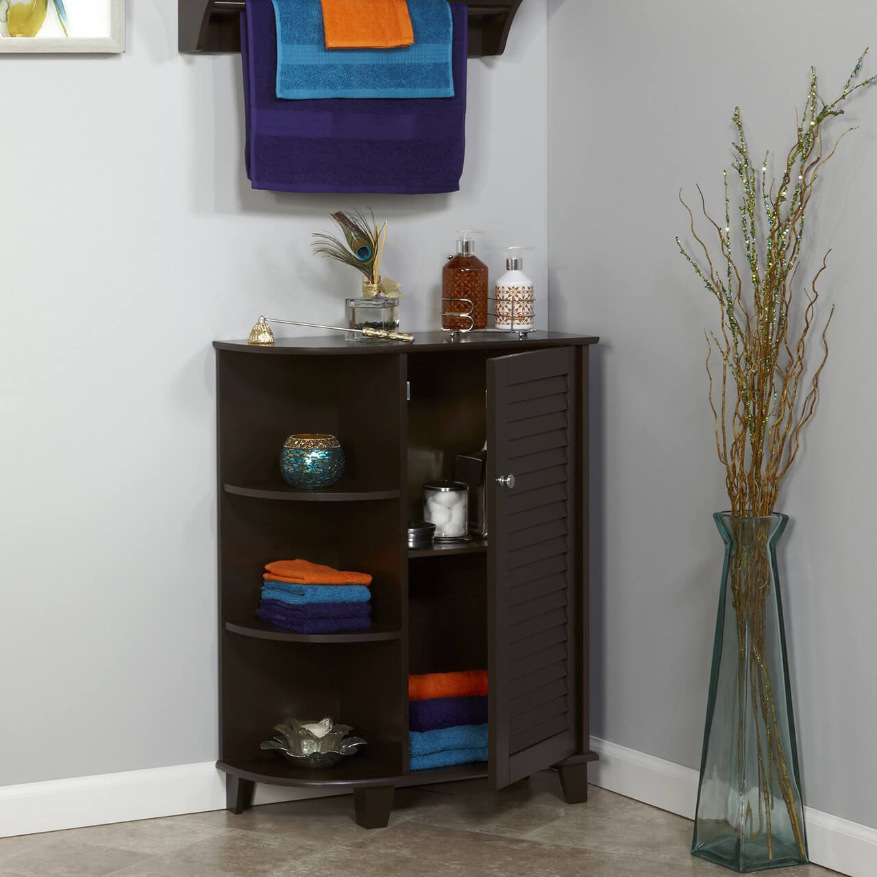 RiverRidge Ellsworth Floor Cabinet with Side Shelves