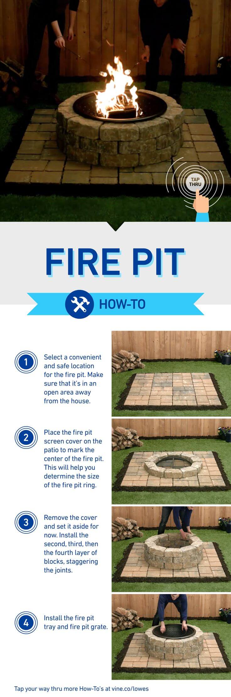 DIY Stone Firepit with Base