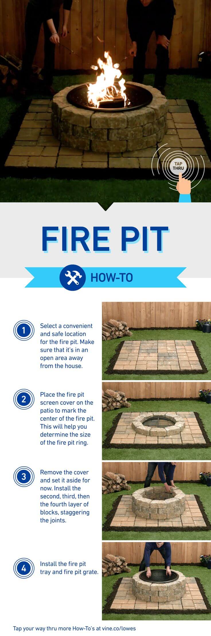 DIY Stone Fir pit with Base