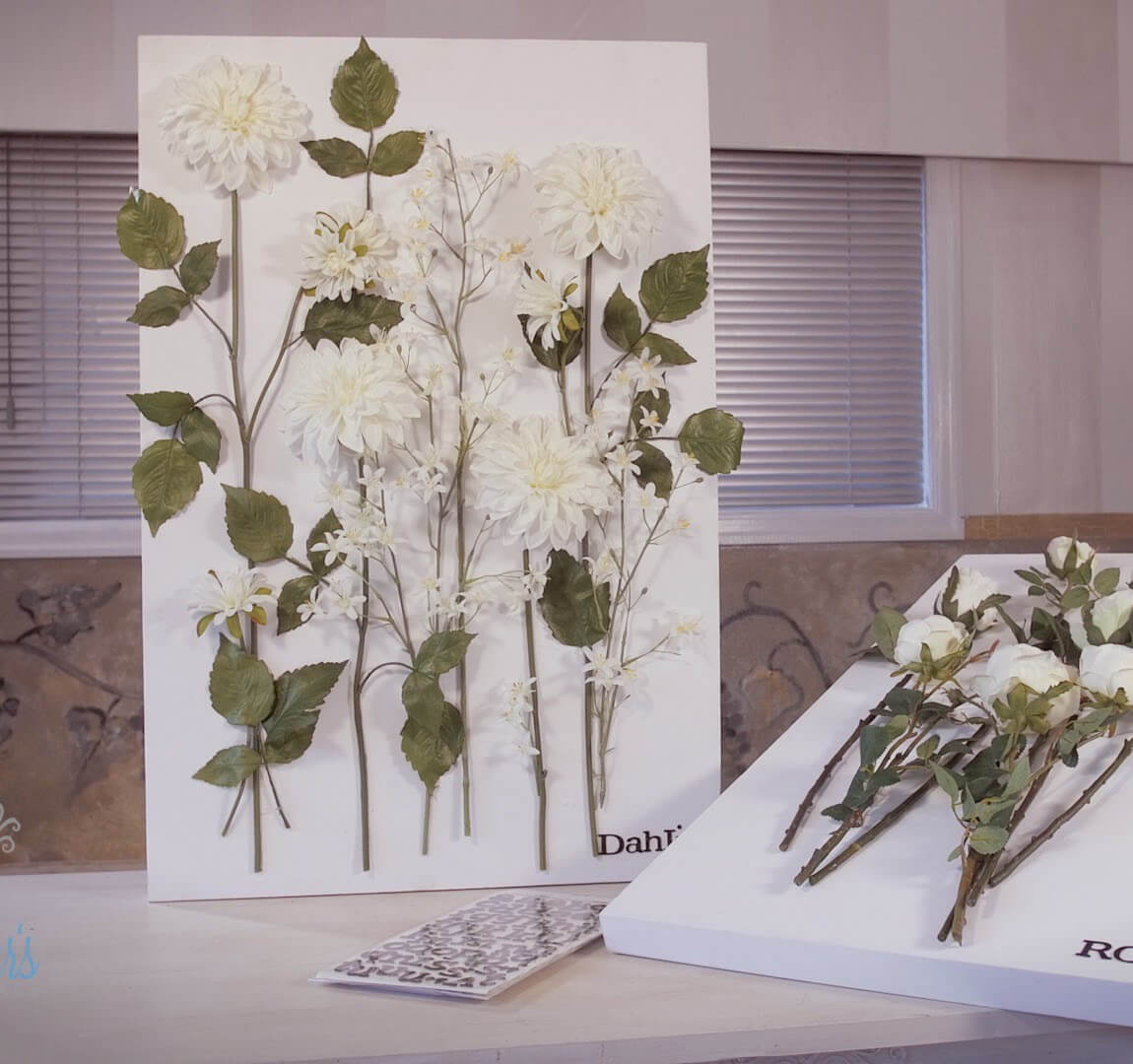 Tutoriel de fleurs montées sur toile