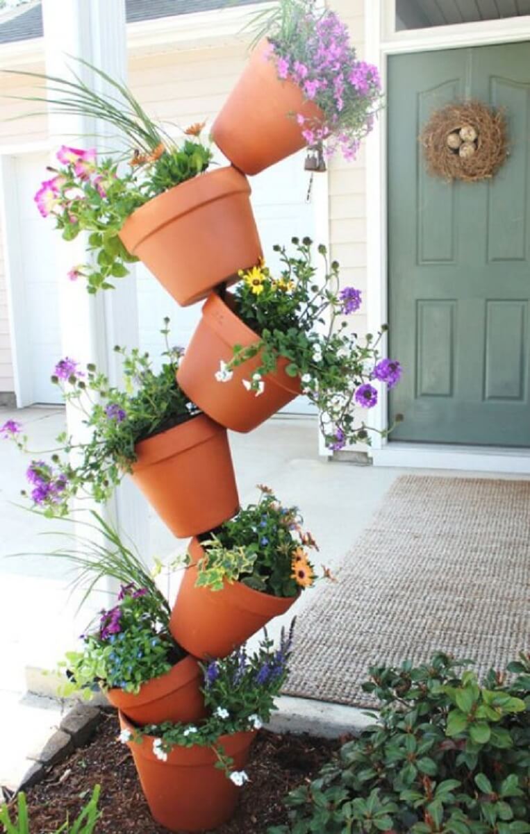 Topsy Turvy Flower Pot Display