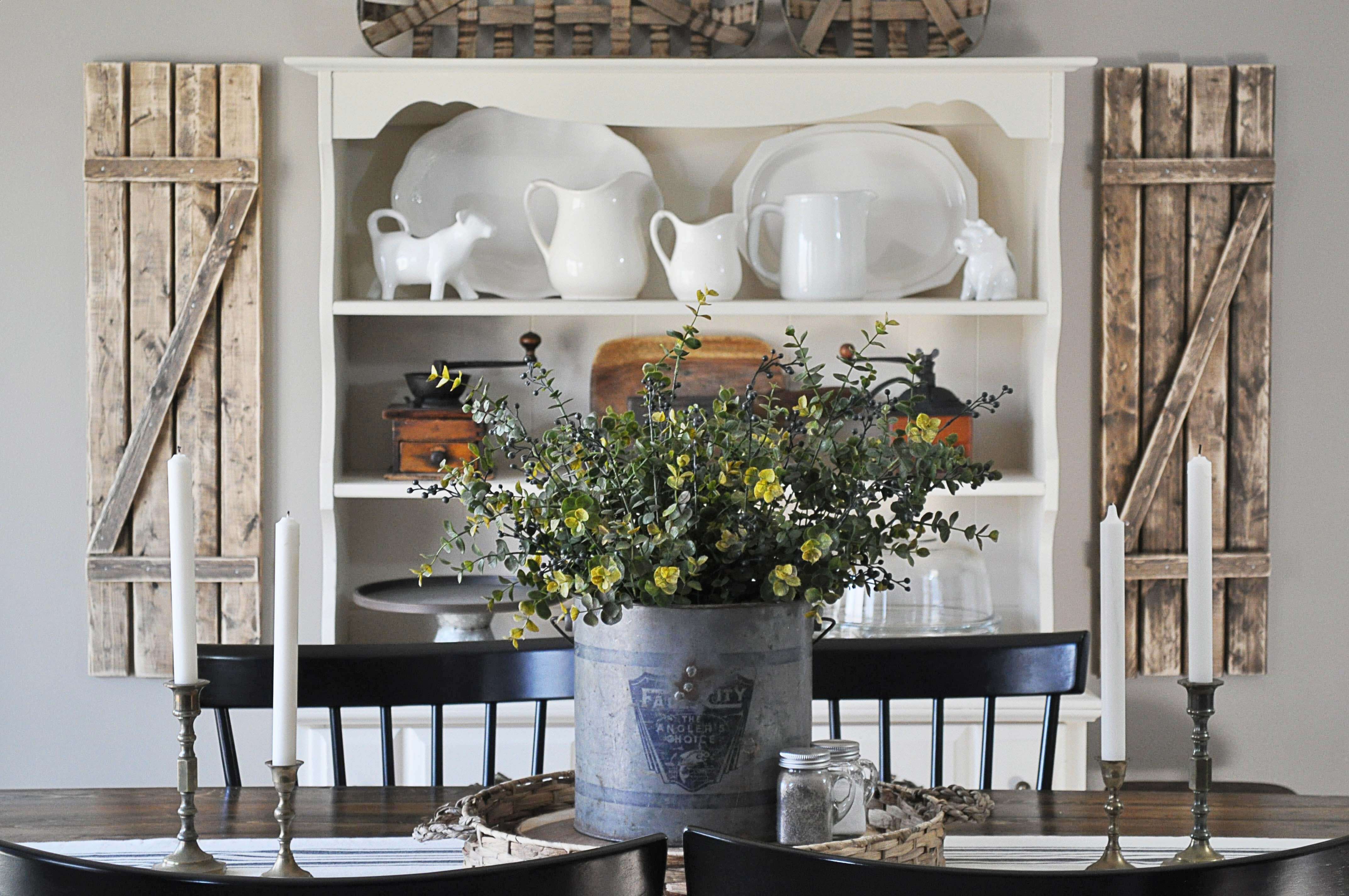 farmhouse dining room decor wall centerpiece floral old backdrop simple modern inspire cozy homebnc decoredo