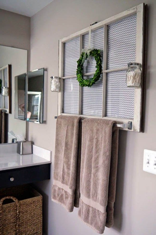Antique Style Bath Tub Hand Towel Holder Hanger Rustic Farmhouse Bathroom Decor