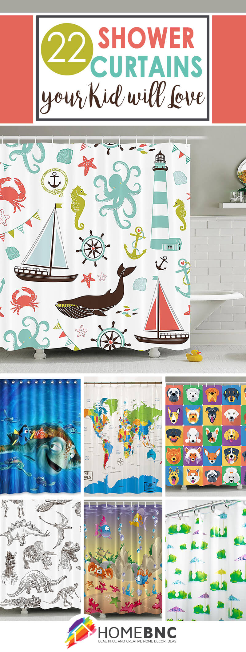 Kid's Shower Curtain Ideas