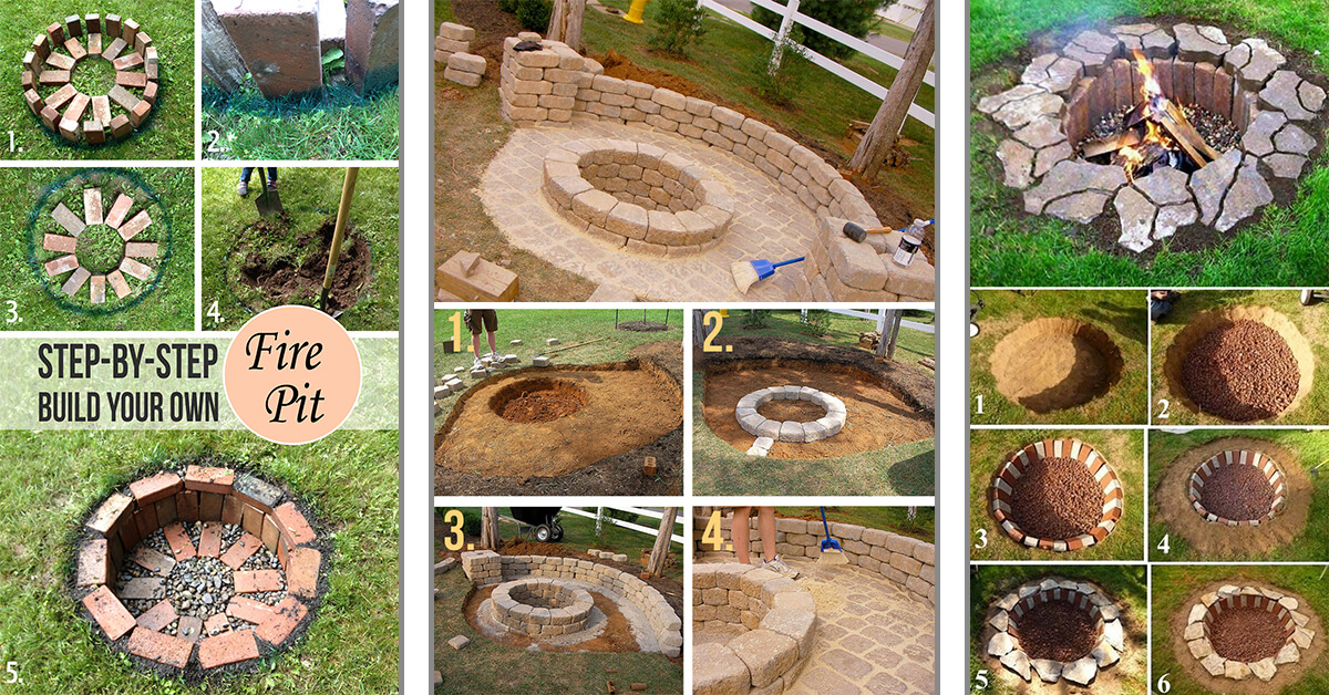 DIY fire pit made from cinder blocks  Cinder block fire pit, Fire pit  seating area, Backyard fire