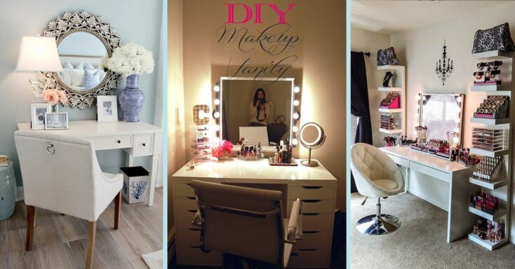 25 Homemade DIY Makeup Vanity Plans - DIY Vanity Table Ideas