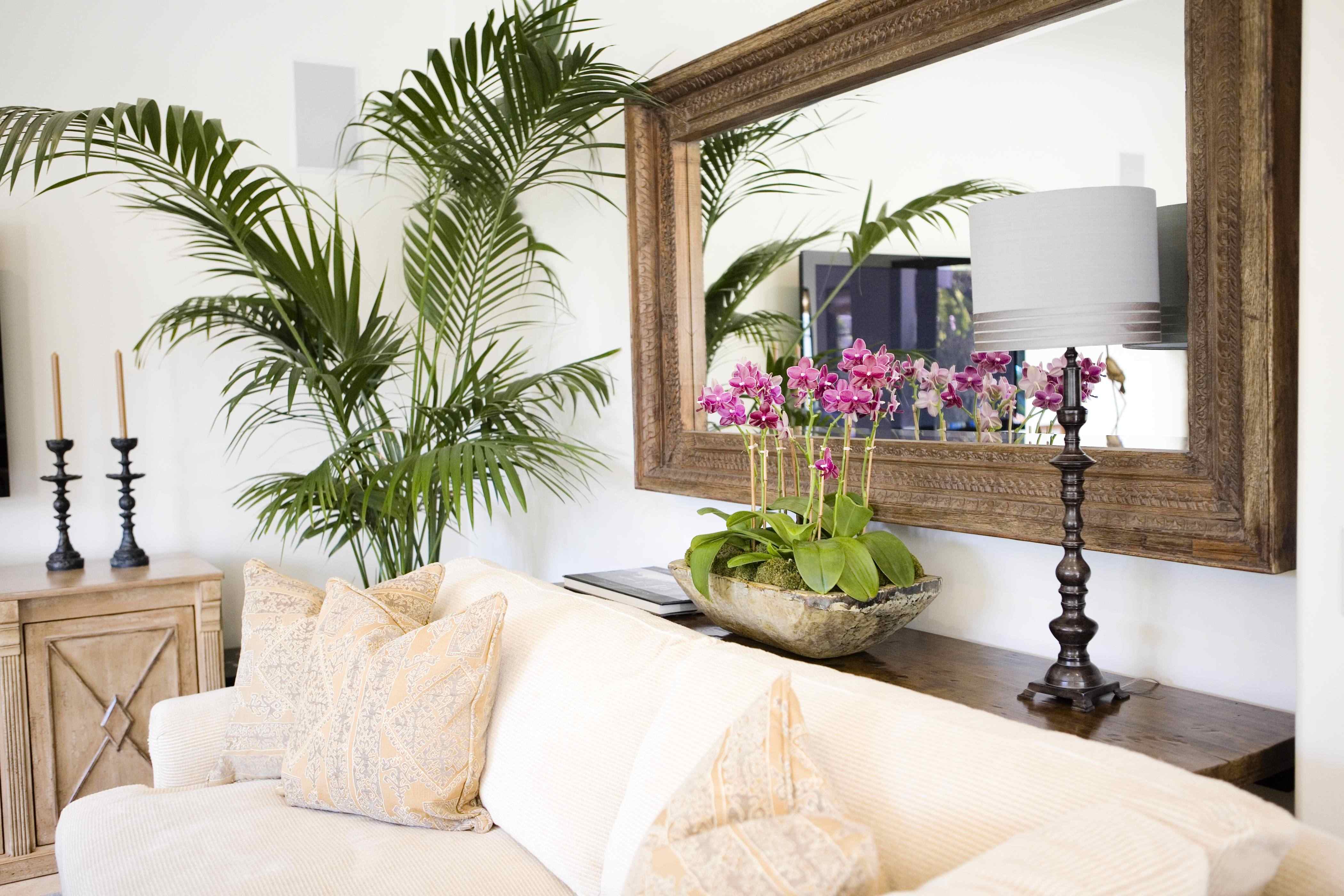 Turn Of The Century Havana Mirror and Tropical Foliage