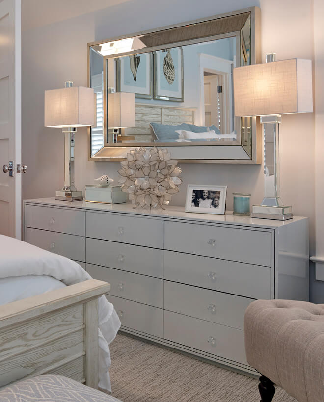 Bedroom Mirror with Mirrored Frame