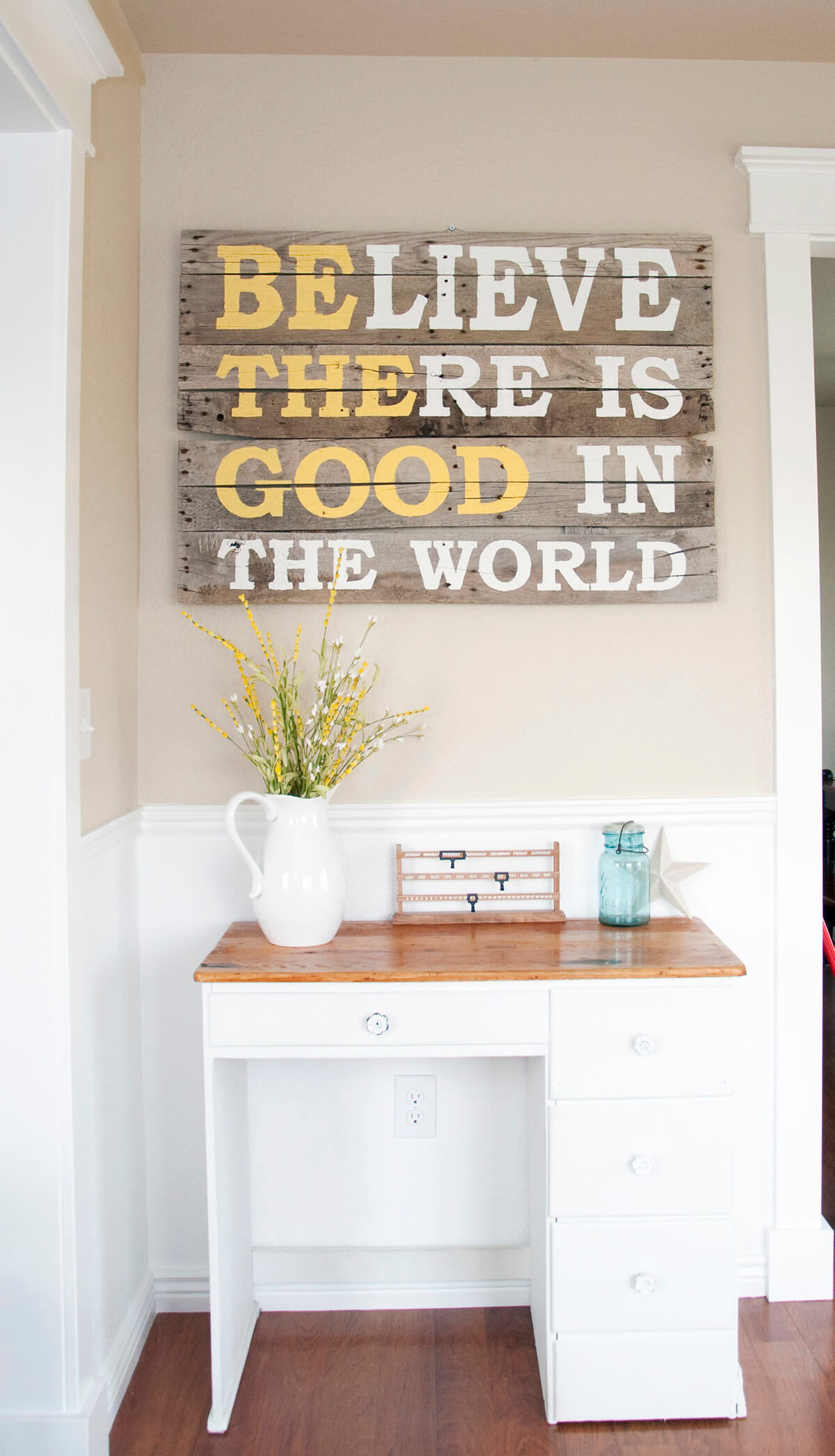 Inspirational Quote Wood Pallet Art