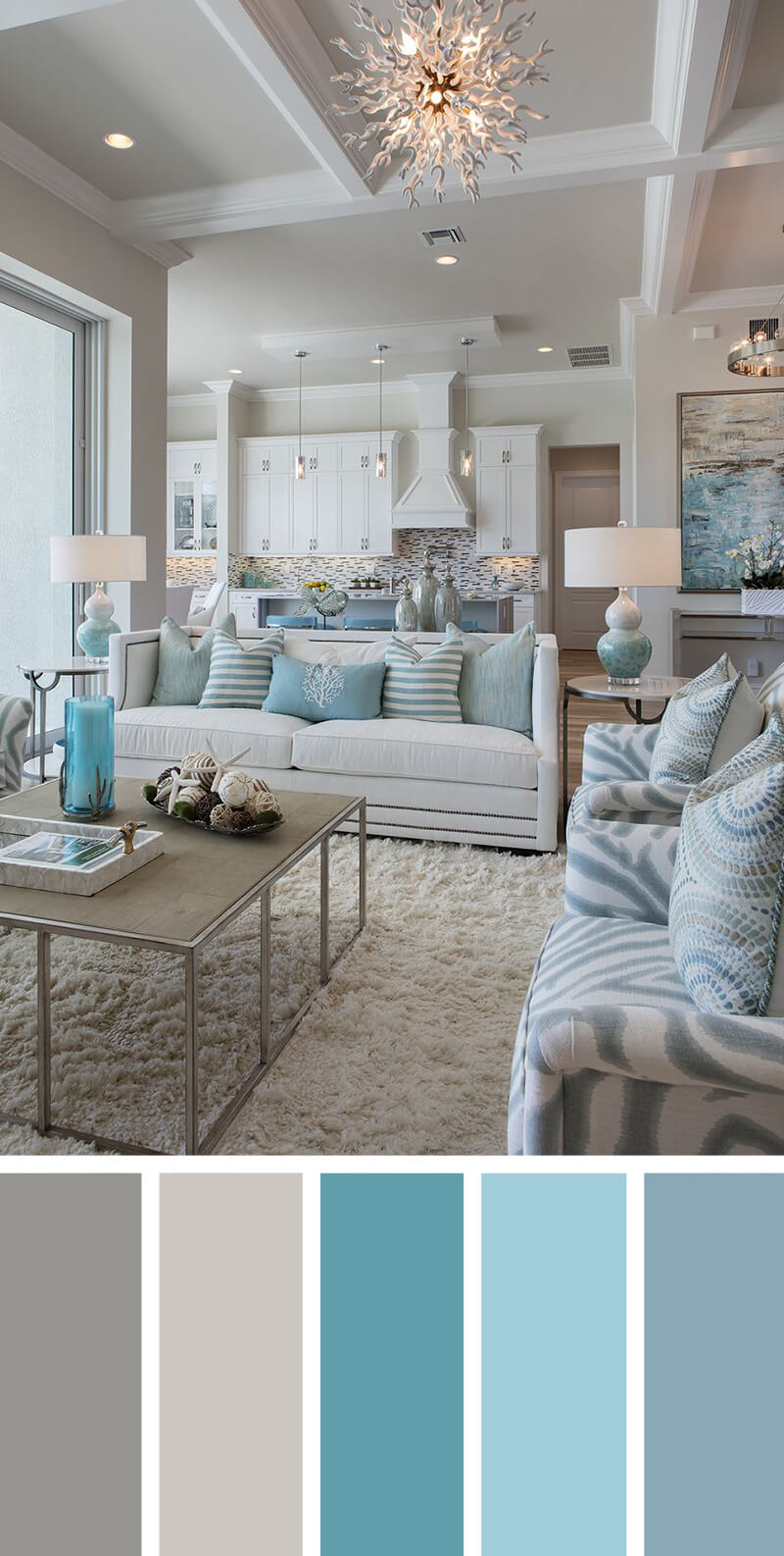 Blue Color Scheme Living Room | Americanwarmoms.org