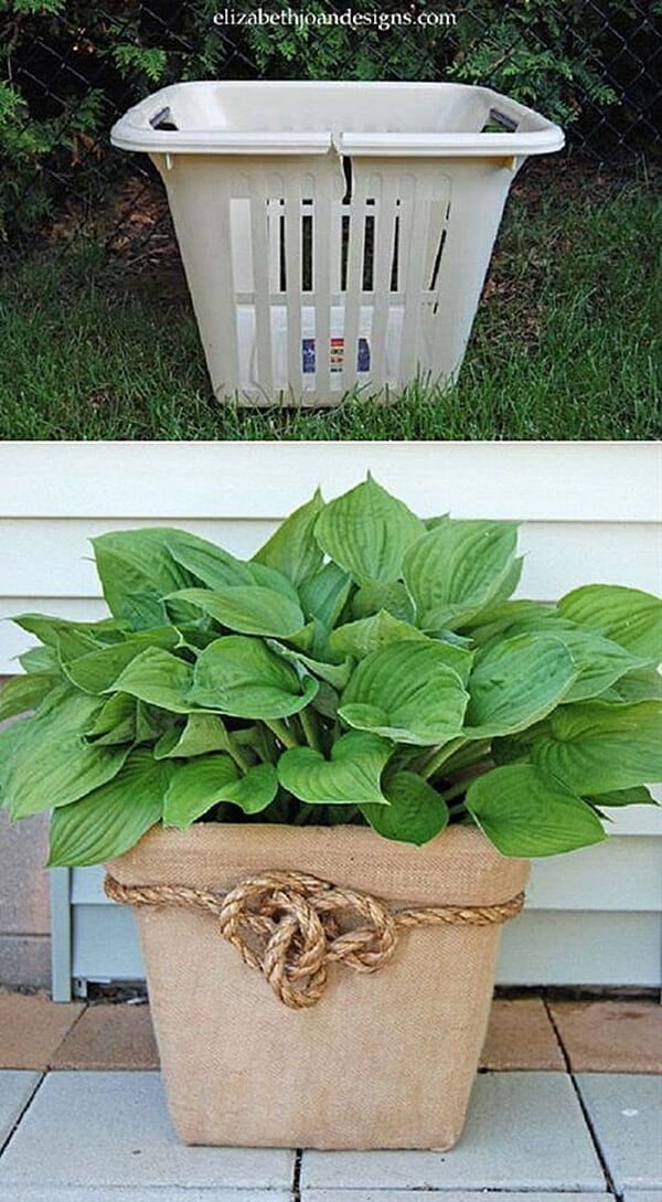 Upcycled Plastic Laundry Basket Container