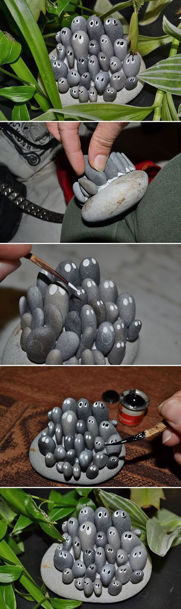 Cute Rock Family DIY Garden Project with Rocks