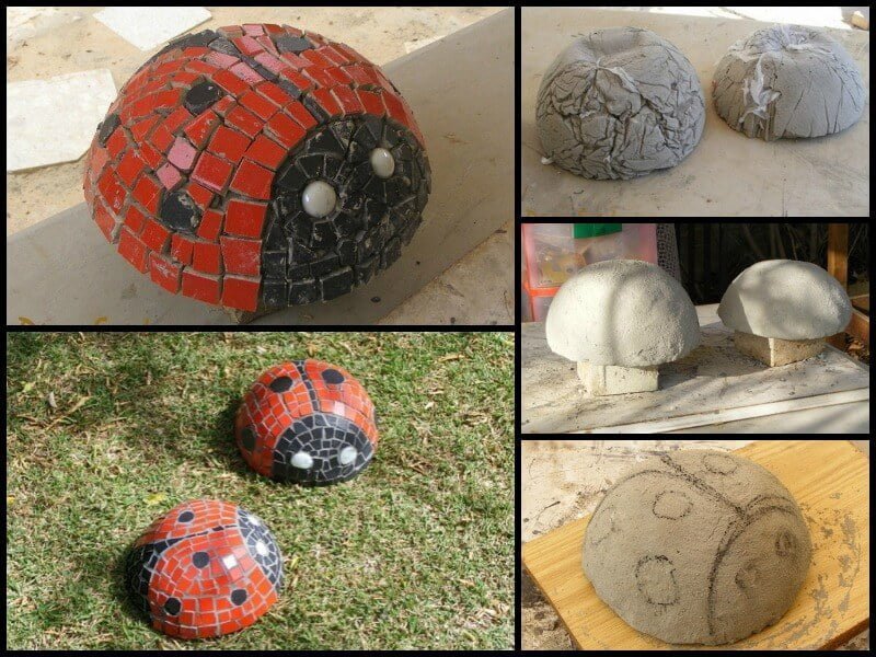 Cute Mosaic Ladybug Garden Decorations