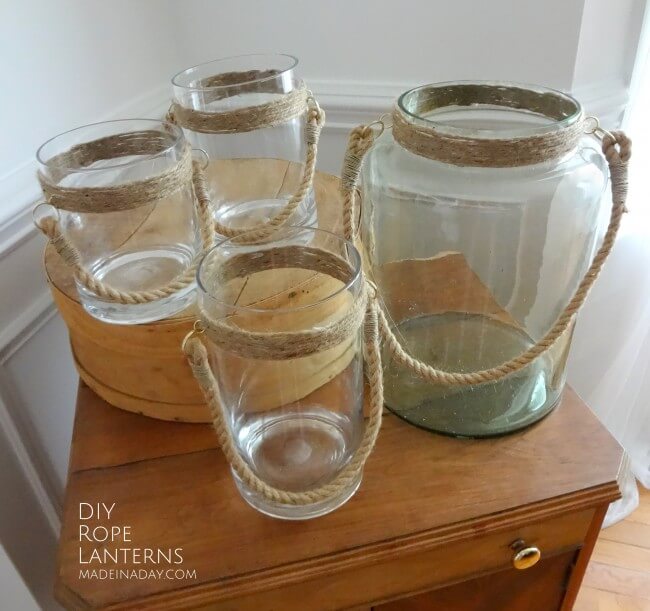 Jug and Knot Mason Jar Rope Lanterns